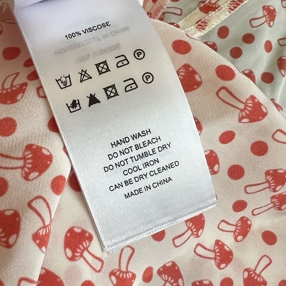 AlexaChung Red Beige Alice Shroom Tea Dress NWT US 8 - Picture 13 of 15